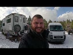 FULL TIME WINTER CAMPING FAIL - Van Stuck, OUT OF WATER, FUEL & SOLAR POWER