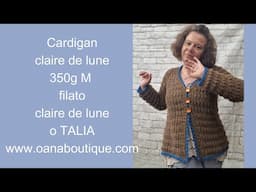 Cardigan all'uncinetto, topdown raglanClaire de Lune #crochet #oanaboutiquefilati #cardiganpattern