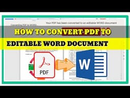 HOW TO CONVERT PDF TO EDITABLE WORD DOCUMENT QUICK AND FREE