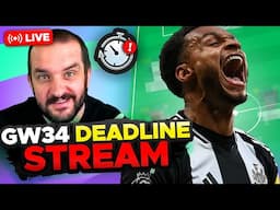 FREE HIT ACTIVE 🔥 | FPL DEADLINE STREAM BLANK GAMEWEEK 34 | Fantasy Premier League Tips 2024/25