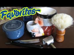 My Favorite Wet Shaving Things! Straight and Safety Razor, Aftershave, Shaving Cream and Brush.