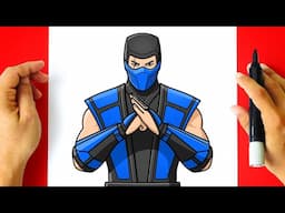 How to DRAW SUB ZERO - Mortal Kombat