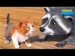 Feline A Little Racoon | Mighty Mike | 55' Compilation | Cartoon for Kids