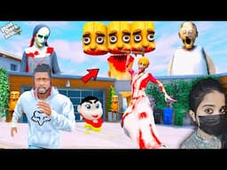 3 Head 1000 Tung Tung Sahur Attacks Franklin & Shinchan - GTA 5 (Kamla)