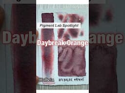 Pigment Lab Spotlight: Daybreak Orange #holbeinwatercolors #granulation
