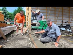 I HATE DIY CONCRETE!  Rented MUD MIXER for Footer Under Huge Shed Door!
