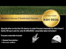 10 units 3 bedroom 2 baths on offer for only Sh 993,000/-