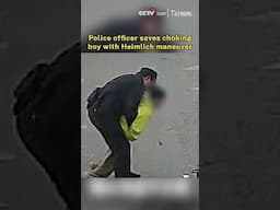 Police officer saves choking boy with Heimlich maneuver
