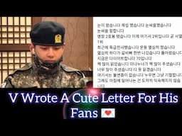V Taehyung Wrote A Cute Letter For His Fans 💌💌