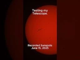 Recoding Sunspots looking for alien activity, UFO UAP sighting news. 📰  Testing telescope on Sun 🌞