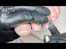 Professional pedicure at my salon (gentle foot care)