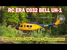 Wir fliegen den RC Helikopter RCERA C032 über einen Bach und testen den optischen Sensor - Reaktion?