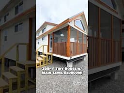 Would you live in this #tinyhouse w/ a main-floor bedroom? 🏡 #housetour #hometour #tinyhome
