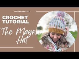 Make this Colorful Crochet Hat, The Magnus Hat crochet pattern and tutorial using Lion Brand Yarn