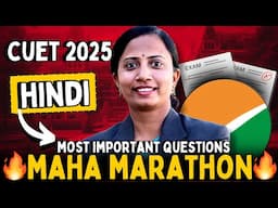 CUET 2025 Maha Marathon Class Hindi | Language Subject | हिन्दी | CUET UG 2025