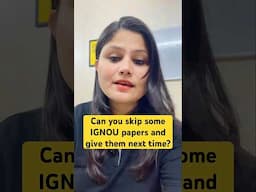 Can you give ignou exams in parts? #ignou #ignouexam #ignouexamprep