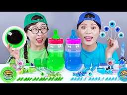 Blue VS Green Food Challenge DONA