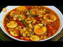 Dhaba Style Anda Chole Recipe,Masala Chole Recipe,New Recipe by Samina Food Story