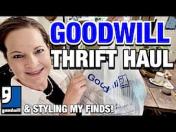 What a steal!! GOODWILL THRIFTING HAUL • STYLING MY THRIFT STORE SHOPPING FINDS • THRILLED THRIFTER