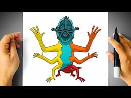 How to DRAW DOEY MONSTER FORM ( Doey The Doughman ) - Poppy Playtime Chapter 4