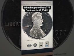 $7,500 SILVER Penny? 1977-S PROOF Lincoln Cent Struck On Dime Planchet Error!