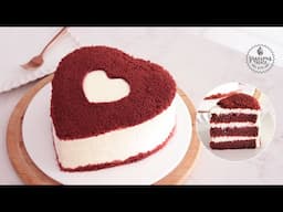 Red Wine Red Velvet Cake with Red Carpet Top for Valentine's Day