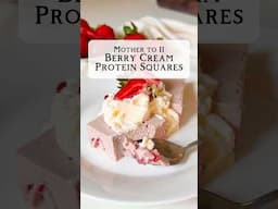 5-Ingredient High-Protein Berry Cream Squares Recipe #shorts #healthyrecipes #viralrecipe