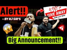 Biggest Announcement ⁉️😱🚨|RJ Sir Big Announcement | Biggest Give Away 😱 | - Rajwant Sir Honest Talk
