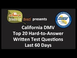 California DMV Permit Test – April 2025 Edition 🖤 Top 20 Hardest Questions (with Explanations)