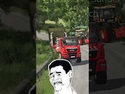 ALMOST GOT TAKEN OUT BY MAN TGS MISSILE 🚀❌💨  | Farming Simulator 25 #shorts #farmingsimulator
