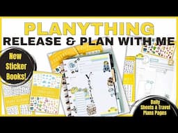 PLANYTHING RELEASE & DAILY SHEETS PLAN WITH ME |  SUNNY DAYS & BLACK ALPHABET STICKER BOOKS