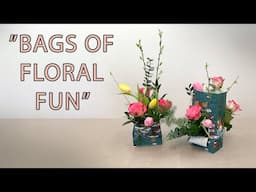 How To Make Cute Flower Designs With Simple Paper Bags From Ikea! Ideal Gift Design!