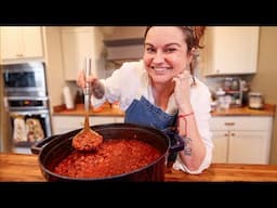a gameday pot of chili (and a BIG milestone!) | cook with me VLOG