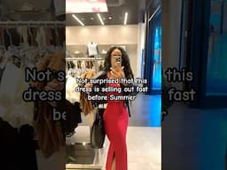 red dress, leather jacket