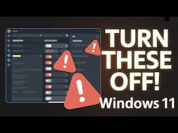 🔥 Turn These Windows 11 Settings OFF IMMEDIATELY!