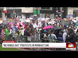 'No Kings' protests get underway with rally in Manhattan near Bryant Park and NYPL | NBC New York