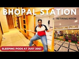 EXCLUSIVE SLEEPING POD HOTEL at Bhopal Station | Retiring Room Only ₹200 Per Person| INDIAN RAILWAYS