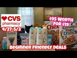 CVS HAUL 4/27-5/3 | NEWBIE FRIENDLY DEALS | $95 WORTH FOR $19!