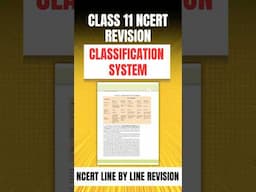 Classification System | Class 11 NCERT Revision for NEET 🔥 #neet #biology #ncertbiology