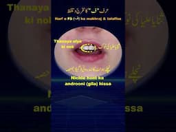 How to pronounce letter Fa ( ف ) in Arabic | Makhraj of Faa in Tajweed | #quran #tajweed
