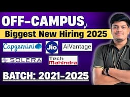 Capgemini ASE Hiring | Jio, Solera, TechM, WNS Hiring | Off-Campus Drive 2025, 2024, 2023-2021 BATCH