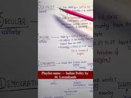 Lec.20 || Chapter-4 Preamble of Indian Constitution || Polity by M. Laxmikanth || An Aspirant !