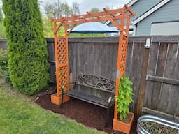 trellis with planters really nice for the garden!