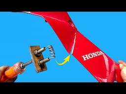 You won't believe what I did with an old tire valve! Repair damaged plastic with DIY plastic welder