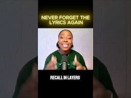 Memorize lyrics BETTER by doing this!  #singer