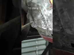How to Tap Down Welded Seams before Body Filler #shorts #autobodypaint #autobodyrepair