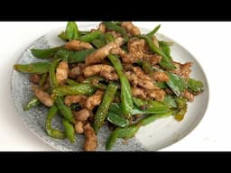最简单家常青椒肉丝【田园时光美食】