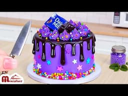💜 So Dreamy Miniature Ube Choco Drip Cake Decorating Ideas | ASMR Cooking Mini Food