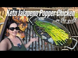 Lets make some dinner on the grill! | Keto Jalapeno popper chicken