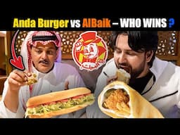 🇸🇦 Saudi Tries Pakistani Anda Burger for the First Time vs AlBaik – His Reaction SHOCKED Everyone!